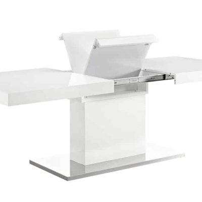 Vector Dining Table EEI-2870-WHI-SLV