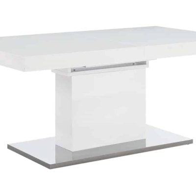 Vector Dining Table EEI-2870-WHI-SLV