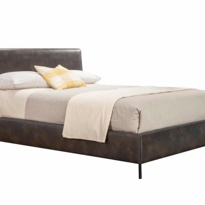Sophia gray leather bed