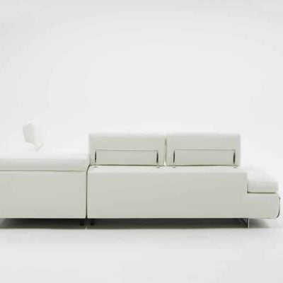 Divani Casa Myst White Leather Sectional Sofa