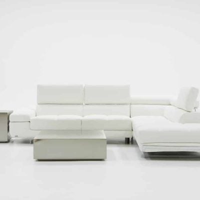 Divani Casa Myst White Leather Sectional Sofa
