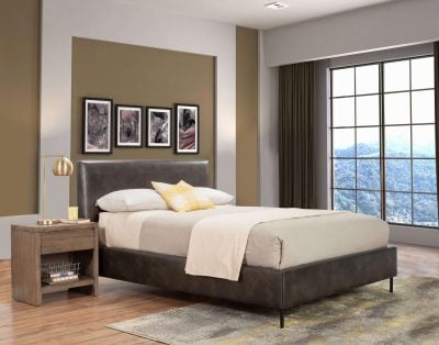 Sophia Gray Leather Bed