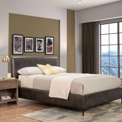 Sophia Gray Leather Bed