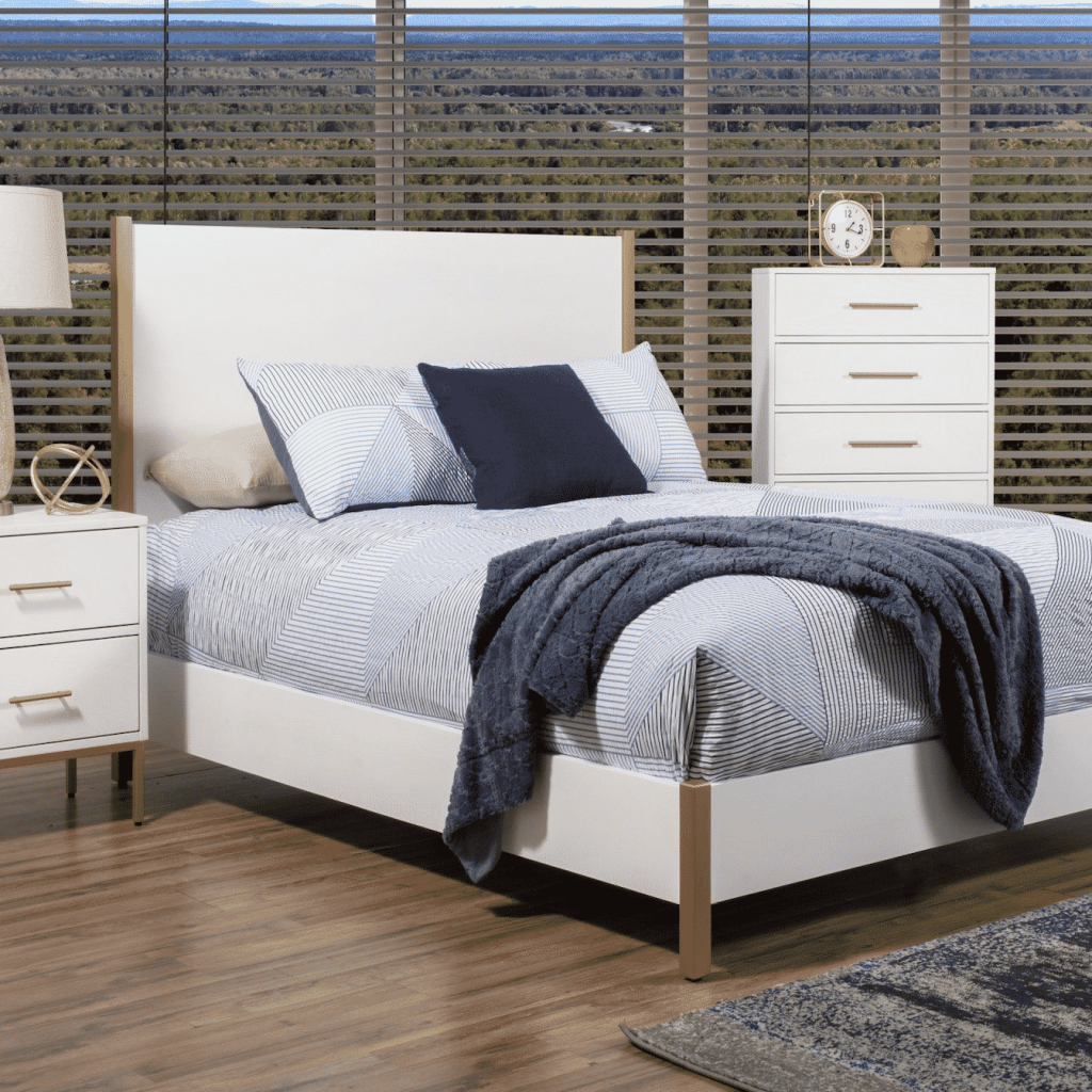Madelyn White Panel Bed