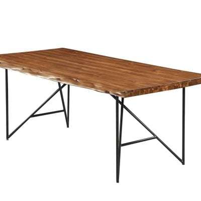 Live Edge Solid Acacia Wood Dining Table