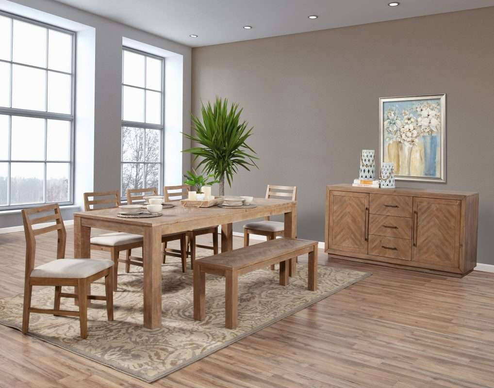 Aiden Solid Pine Wood Dining Set