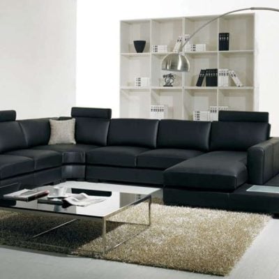 Divani Casa T35 Modern White Leather Sectional Sofa