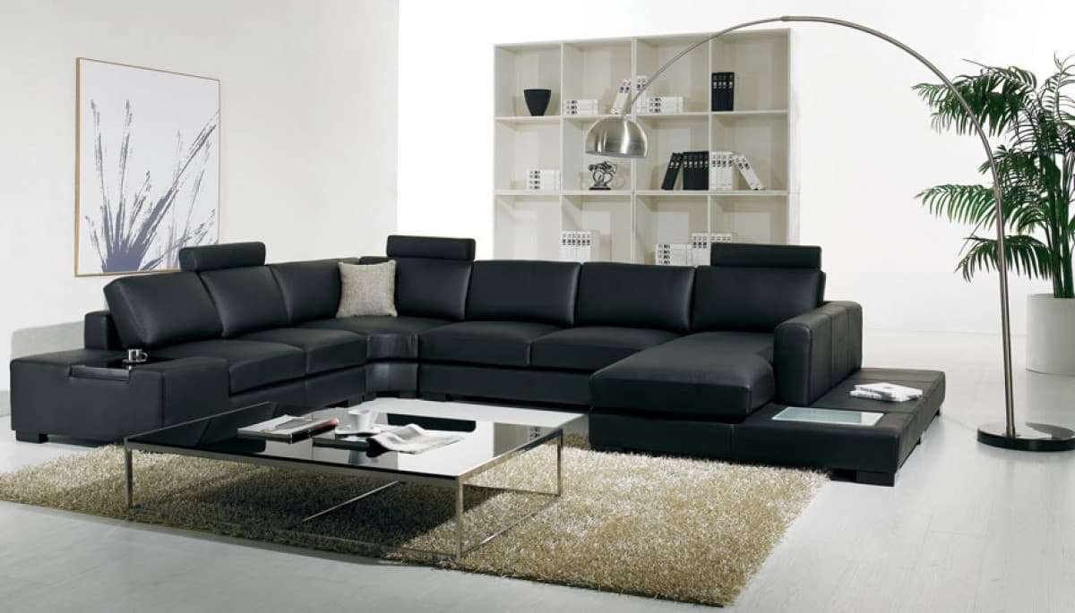 Divani Casa T35 Modern White Leather Sectional Sofa