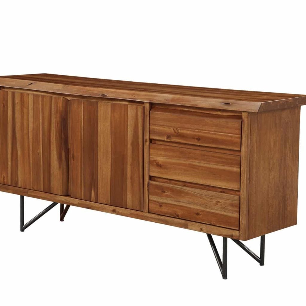 Live Edge Solid Acacia Wood Dining Server