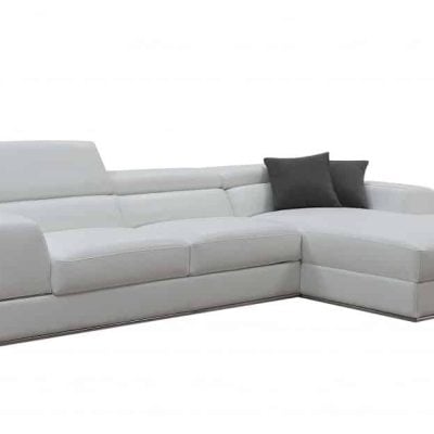 Divani Casa Pella White Sectional Sofa