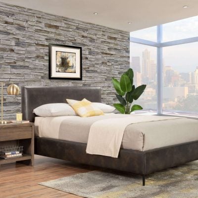 Sophia Gray Leather Bed