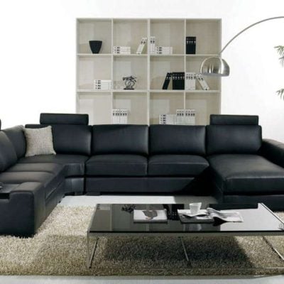 Divani Casa T35 Modern White Leather Sectional Sofa