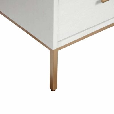 Madelyn White & Gold Nightstand