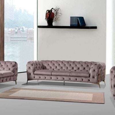 Divani Casa Sheila Velvet Sofa Set