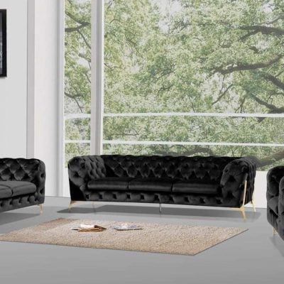 Divani Casa Sheila Velvet Sofa Set