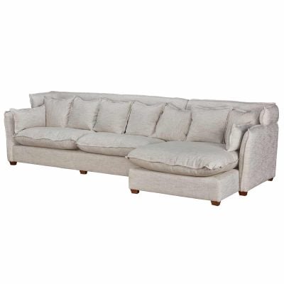 2300sc14 leona fabric beige sectional sofa