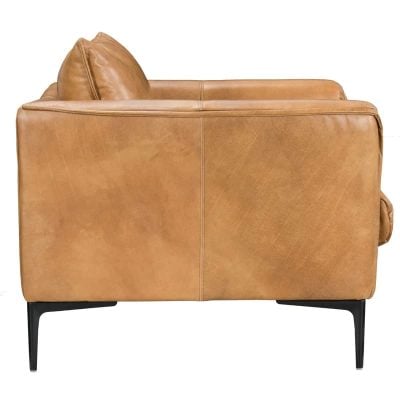 Abigail Top Grain Cognac Leather Sofa & Chair