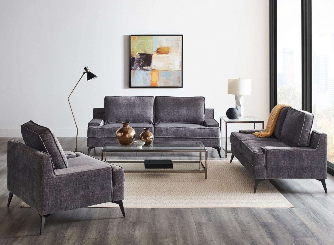 Mattie Charcoal Sofa set By Coaster