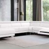 Divani Casa Gilsum modern white leather recliner Sectional Sofa