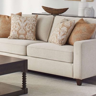 Christine Beige Chenille Sofa Set