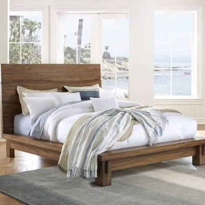 Ocean Platform natural light wood Bed