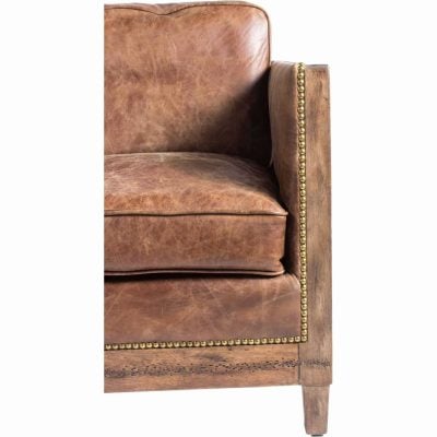 Darlington Top Grain Grazed Brown Leather Sofa