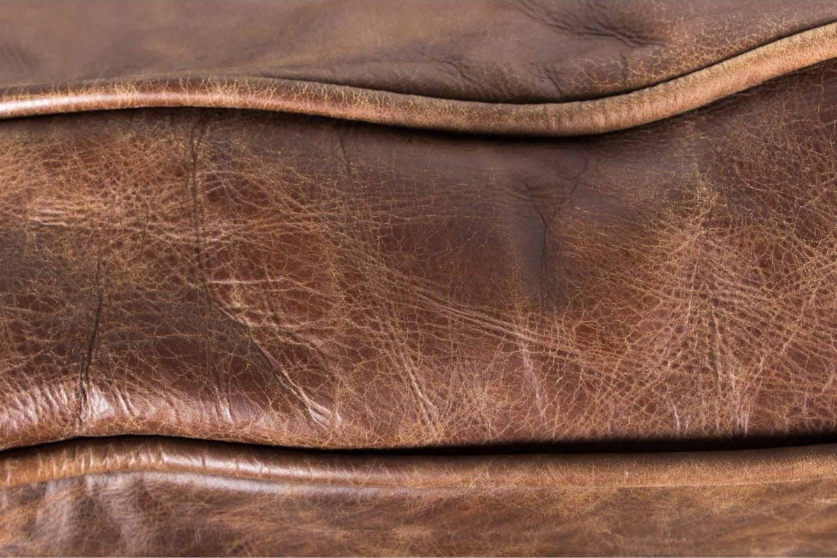 Darlington Top Grain Grazed Brown Leather Sofa