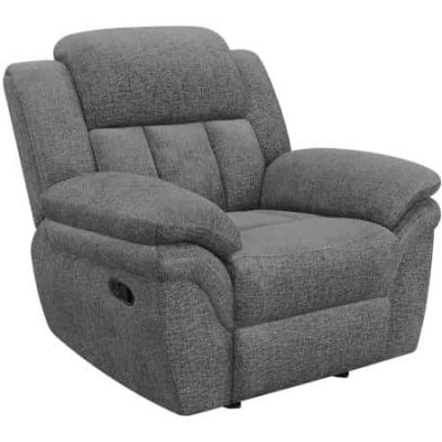 Gray Reclining Fabric Chair