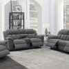Lindell Charcoal Gray Reclining Sofa Set