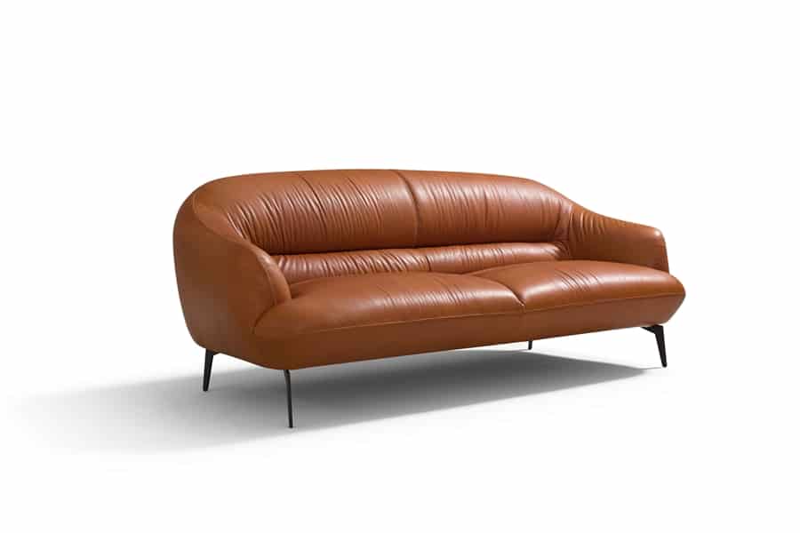 Leonia Cognac Leather Sofa & Chair