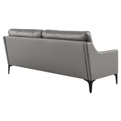 Corland Grey Leather Sofa