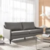 Corland Grey Leather Sofa