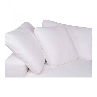 Clay White Stain Resistant Fabric Sectional Sofa