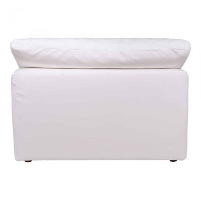 Clay White Stain Resistant Fabric Sectional Sofa