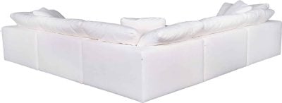 Clay White Stain Resistant Fabric Sectional Sofa