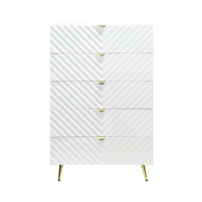 Gaines Gloss White & Gold Chest