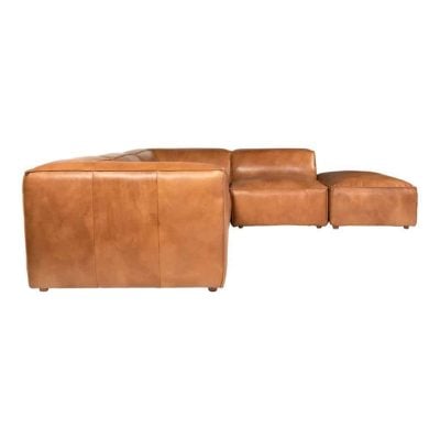 Luxe Modular Brown Leather Sofa