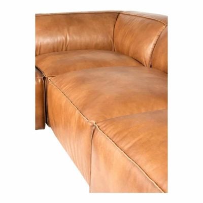 Luxe Modular Brown Leather Sofa