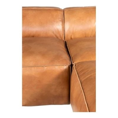 Luxe Modular Brown Leather Sofa