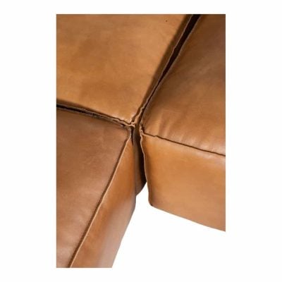 Luxe Modular Brown Leather Sofa