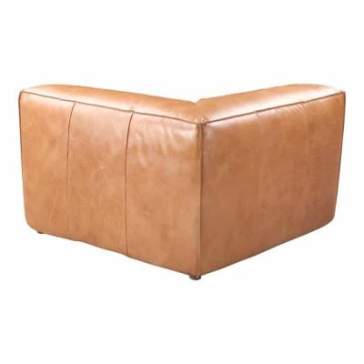 Luxe Modular Brown Leather Sofa