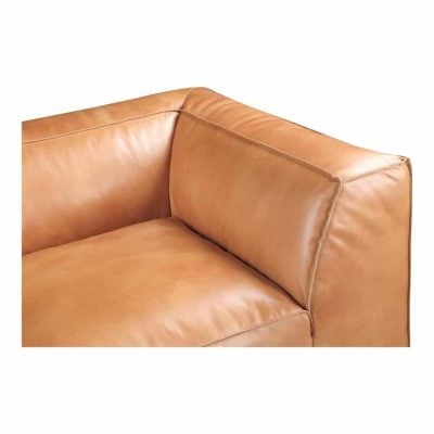 Luxe Modular Brown Leather Sofa