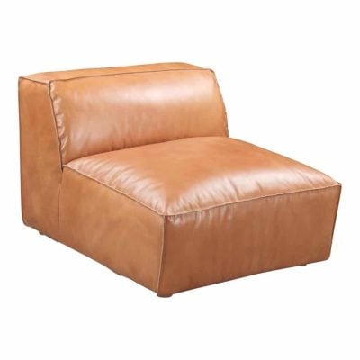 Luxe Modular Brown Leather Sofa