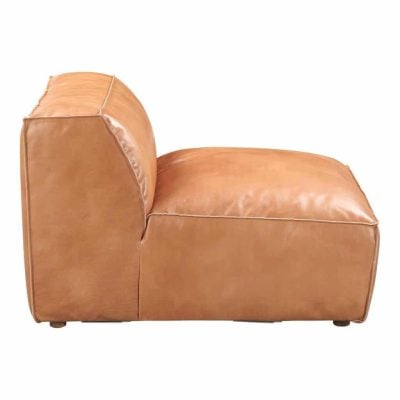 Luxe Modular Brown Leather Sofa