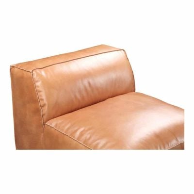 Luxe Modular Brown Leather Sofa