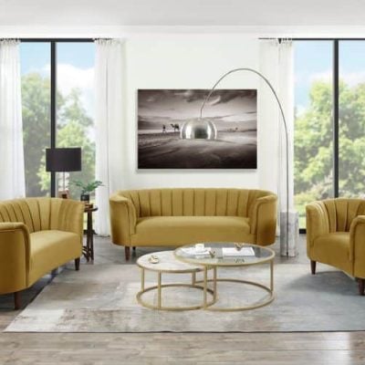 Millephri Yellow Sofa Set