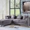 Bovasis Contemporary Velvet Sofa & Ottoman