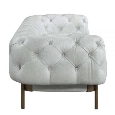 Ragle White Vintage Leather Sofa
