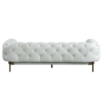 Ragle White Vintage Leather Sofa