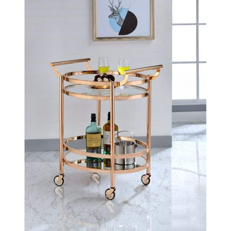 Lakelyn rose gold Serving Cart 98192_2